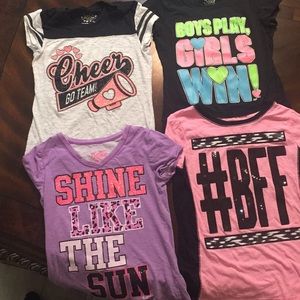 Justice glitter sequined tshirts girls size 8/10